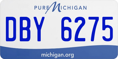 MI license plate DBY6275
