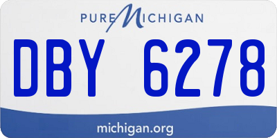 MI license plate DBY6278