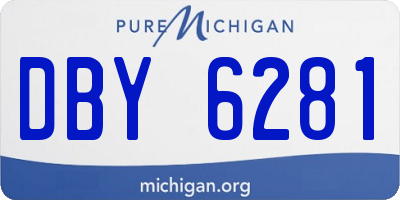 MI license plate DBY6281