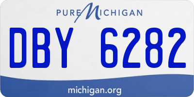 MI license plate DBY6282