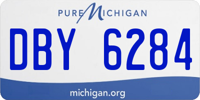 MI license plate DBY6284