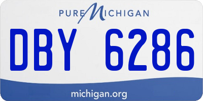 MI license plate DBY6286