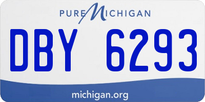 MI license plate DBY6293