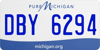 MI license plate DBY6294