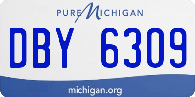 MI license plate DBY6309