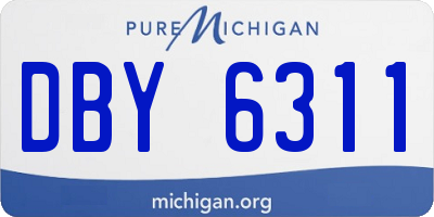 MI license plate DBY6311