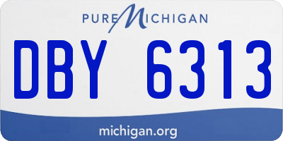 MI license plate DBY6313