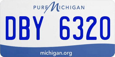 MI license plate DBY6320