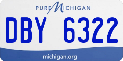 MI license plate DBY6322