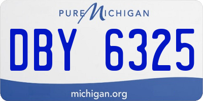 MI license plate DBY6325