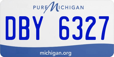 MI license plate DBY6327