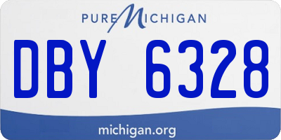 MI license plate DBY6328