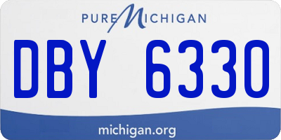 MI license plate DBY6330