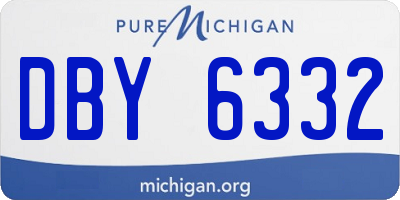 MI license plate DBY6332