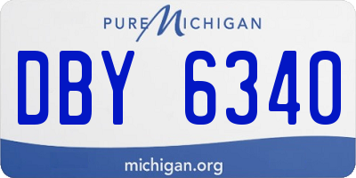 MI license plate DBY6340