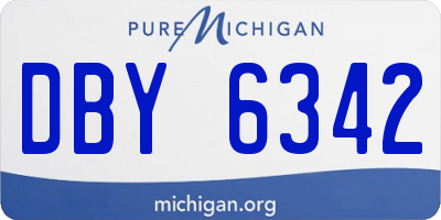 MI license plate DBY6342
