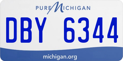 MI license plate DBY6344