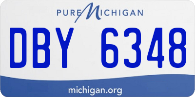 MI license plate DBY6348