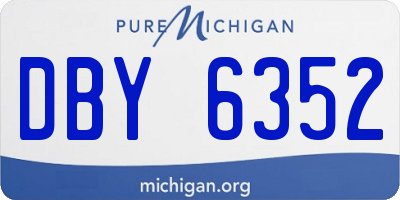 MI license plate DBY6352