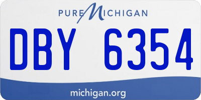 MI license plate DBY6354