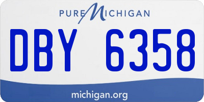 MI license plate DBY6358
