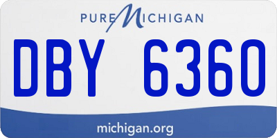 MI license plate DBY6360