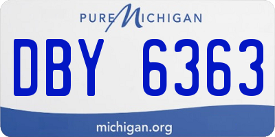 MI license plate DBY6363