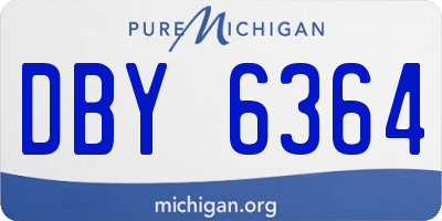 MI license plate DBY6364