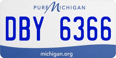 MI license plate DBY6366