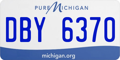 MI license plate DBY6370