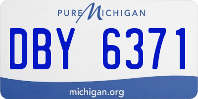 MI license plate DBY6371