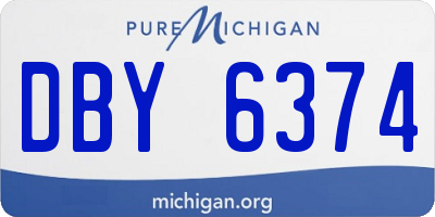 MI license plate DBY6374