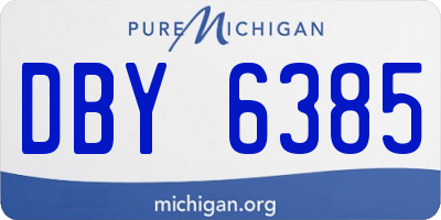 MI license plate DBY6385