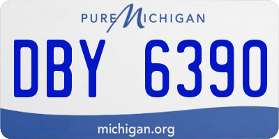 MI license plate DBY6390
