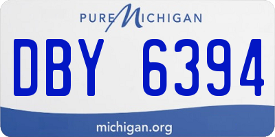 MI license plate DBY6394