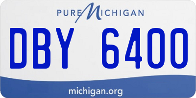 MI license plate DBY6400
