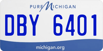 MI license plate DBY6401