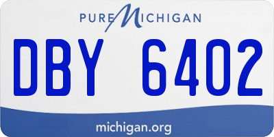 MI license plate DBY6402