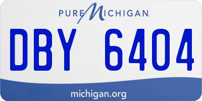 MI license plate DBY6404