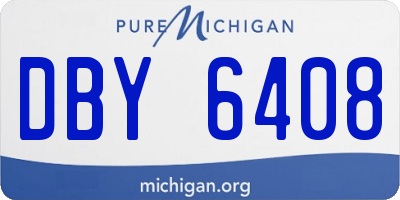MI license plate DBY6408