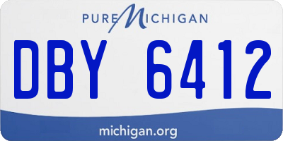 MI license plate DBY6412