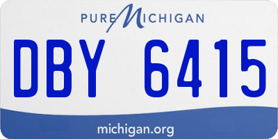 MI license plate DBY6415