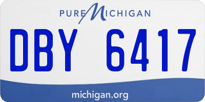 MI license plate DBY6417