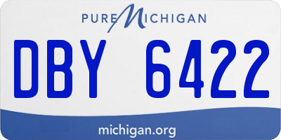 MI license plate DBY6422