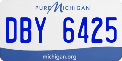 MI license plate DBY6425