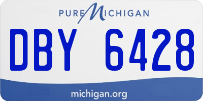 MI license plate DBY6428