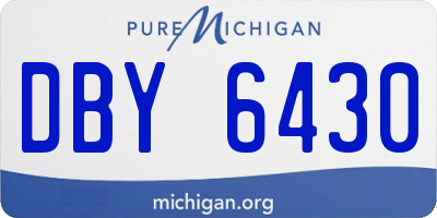 MI license plate DBY6430