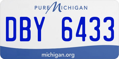 MI license plate DBY6433
