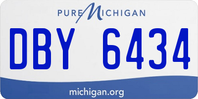 MI license plate DBY6434