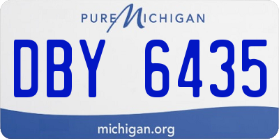 MI license plate DBY6435